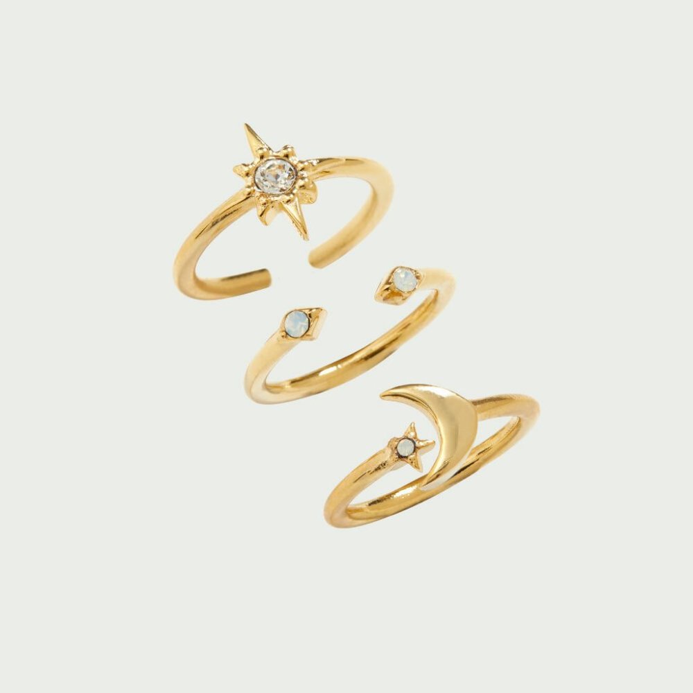 Celestial Adjustable Ring Set
